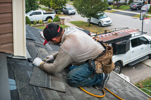 Professional Storm Damage Roof Repair technician working in Stony Brook, NY